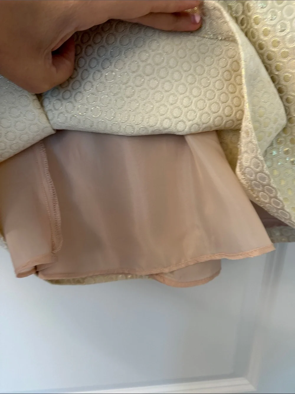Girls Gold Dress with Bow